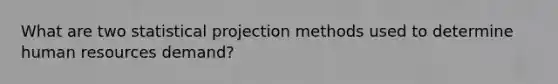 What are two statistical projection methods used to determine human resources demand?
