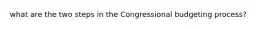 what are the two steps in the Congressional budgeting process?