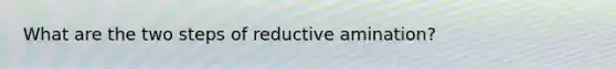 What are the two steps of reductive amination?