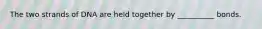 The two strands of DNA are held together by __________ bonds.