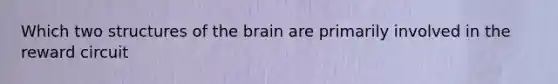 Which two structures of the brain are primarily involved in the reward circuit