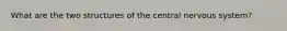 What are the two structures of the central nervous system?