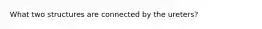 What two structures are connected by the ureters?