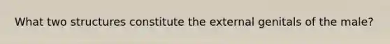 What two structures constitute the external genitals of the male?