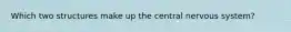 Which two structures make up the central nervous system?