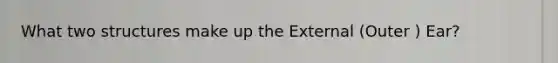 What two structures make up the External (Outer ) Ear?