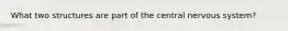 What two structures are part of the central nervous system?