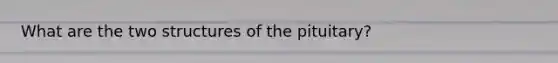 What are the two structures of the pituitary?