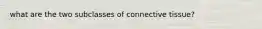 what are the two subclasses of connective tissue?