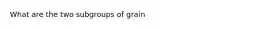 What are the two subgroups of grain