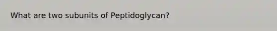 What are two subunits of Peptidoglycan?