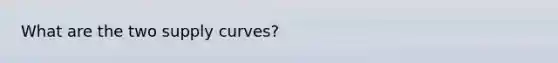 What are the two supply curves?