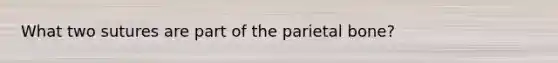 What two sutures are part of the parietal bone?