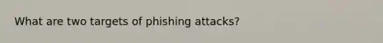 What are two targets of phishing attacks?