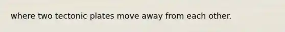 where two tectonic plates move away from each other.