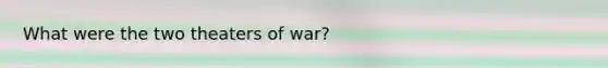 What were the two theaters of war?