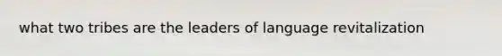 what two tribes are the leaders of language revitalization