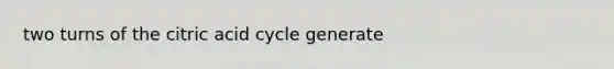 two turns of the citric acid cycle generate