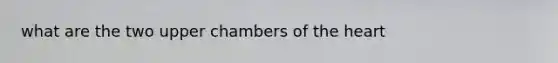 what are the two upper chambers of the heart