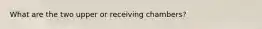 What are the two upper or receiving chambers?