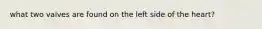 what two valves are found on the left side of the heart?