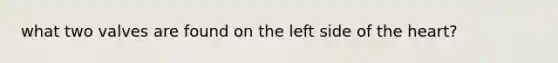 what two valves are found on the left side of the heart?