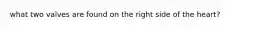 what two valves are found on the right side of the heart?