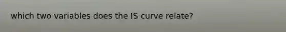 which two variables does the IS curve relate?