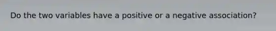 Do the two variables have a positive or a negative​ association?