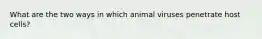 What are the two ways in which animal viruses penetrate host cells?