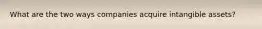 What are the two ways companies acquire intangible assets?