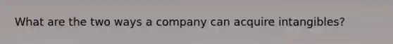 What are the two ways a company can acquire intangibles?