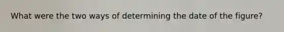 What were the two ways of determining the date of the figure?
