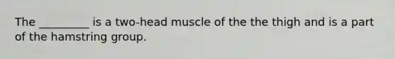 The _________ is a two-head muscle of the the thigh and is a part of the hamstring group.