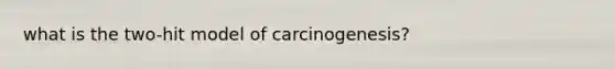 what is the two-hit model of carcinogenesis?