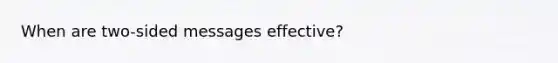 When are two-sided messages effective?