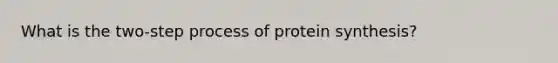 What is the two-step process of protein synthesis?