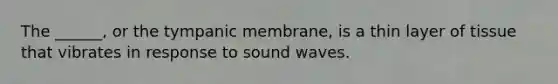 The ______, or the tympanic membrane, is a thin layer of tissue that vibrates in response to sound waves.