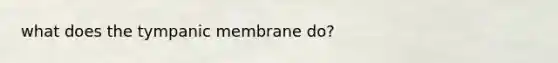 what does the tympanic membrane do?