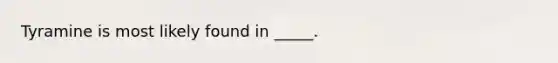 Tyramine is most likely found in _____.
