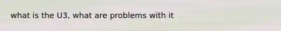 what is the U3, what are problems with it