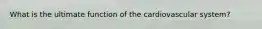 What is the ultimate function of the cardiovascular system?