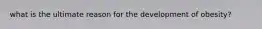 what is the ultimate reason for the development of obesity?