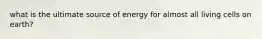 what is the ultimate source of energy for almost all living cells on earth?