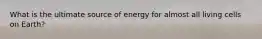 What is the ultimate source of energy for almost all living cells on Earth?