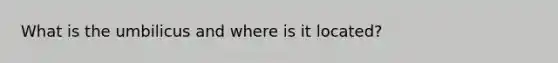 What is the umbilicus and where is it located?