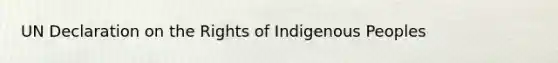 UN Declaration on the Rights of Indigenous Peoples