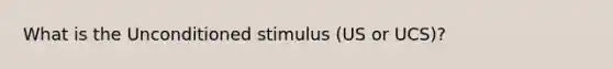 What is the Unconditioned stimulus (US or UCS)?