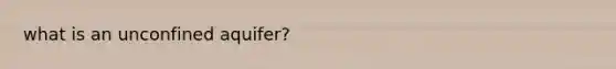 what is an unconfined aquifer?