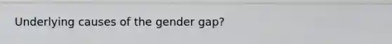 Underlying causes of the gender gap?